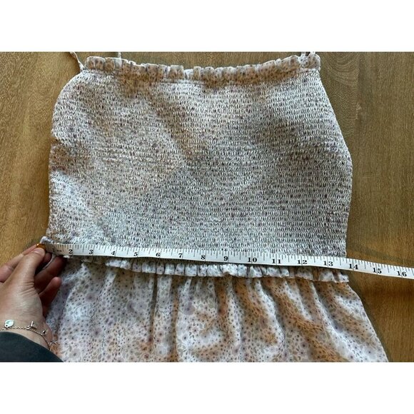 Aritzia Wilfred Tempest Sleeveless Mini Dress Pastel Floral Purple Green Medium - Picture 5 of 7